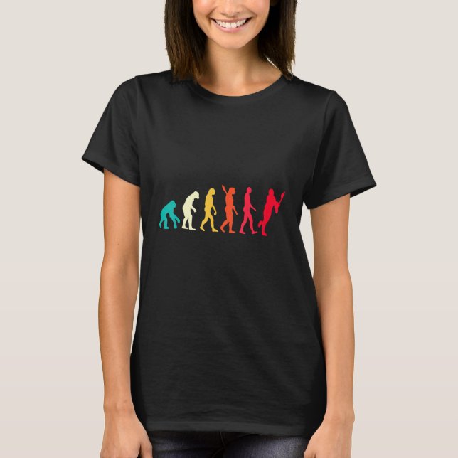 Lacrosse Player Evolution Coach Team T Shirt (Framsida)