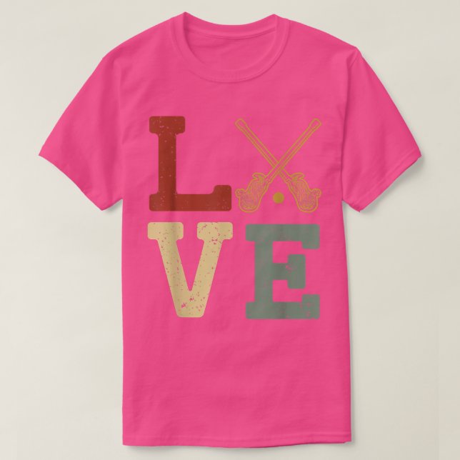 Lacrosse Player Funny KÄRLEK Lacrosse Älskare T Shirt (Design framsida)