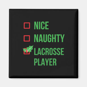 Lacrosse Player Funny Pajama-julgåva Magnet