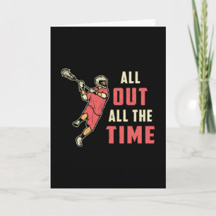 Lacrosse Player Lax Sport Stick Sports Funny Gift Kort