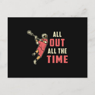 Lacrosse Player Lax Sport Stick Sports Funny Gift Vykort