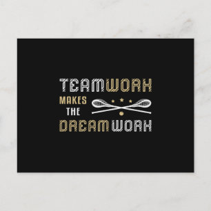 Lacrosse Player Lax Sport Teamwork Funny Gift Vykort
