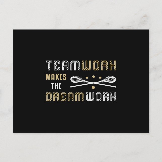 Lacrosse Player Lax Sport Teamwork Funny Gift Vykort (Framsida)