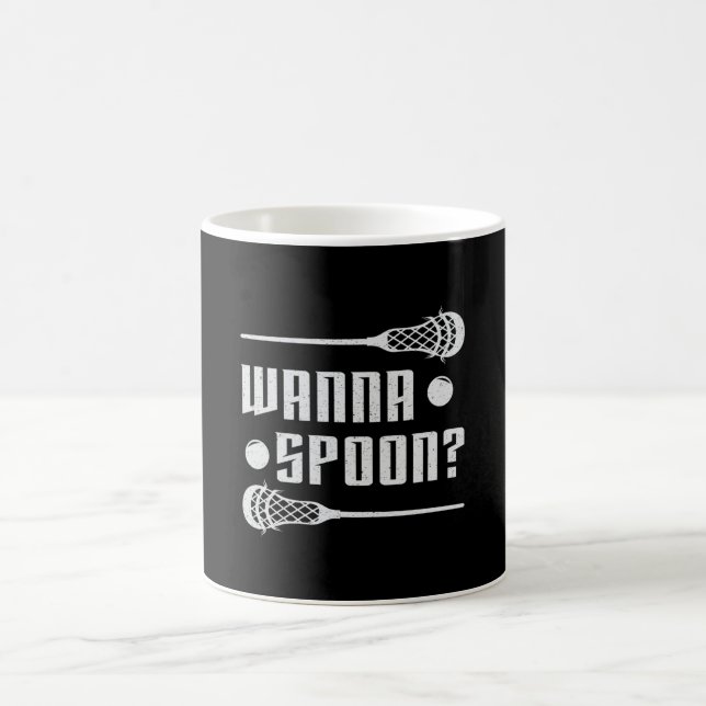 Lacrosse Player Lax Wanna Spoon Stick Funny Gift Kaffemugg (Center)