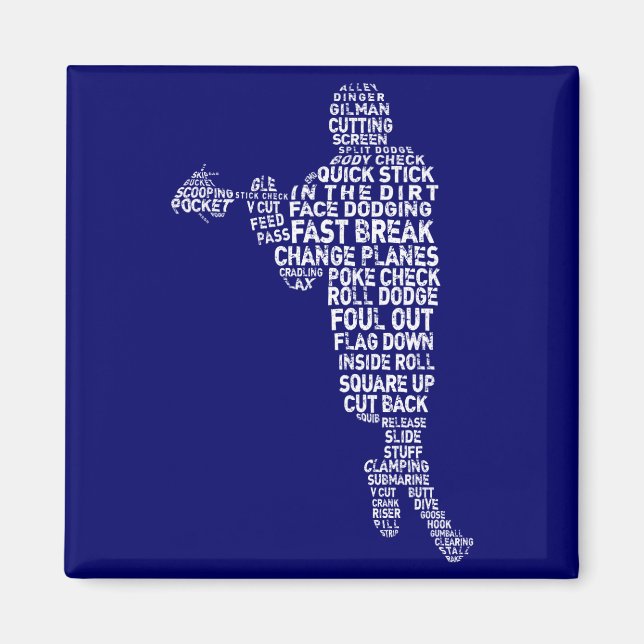 Lacrosse Player Magnet (Framsidan)