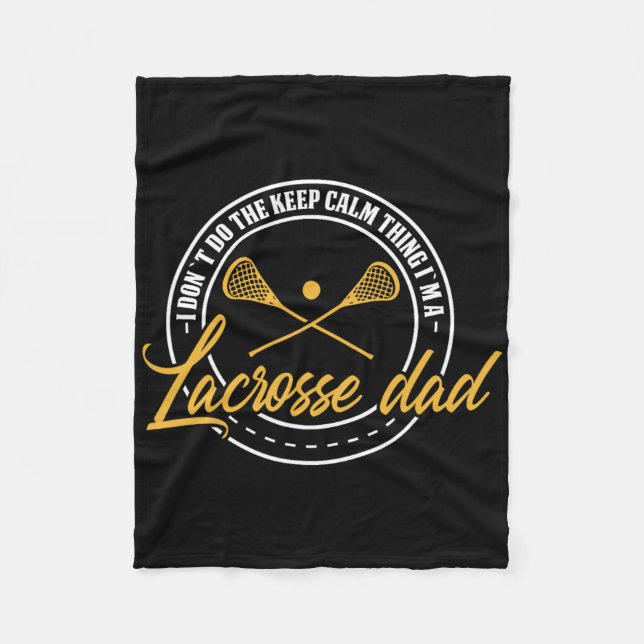 Lacrosse Player och coach Pappa Retro Lax Älskare  Fleecefilt (Framsidan)