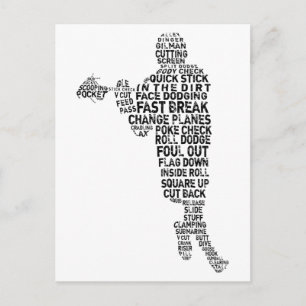 Lacrosse Player Ord Art Vykort
