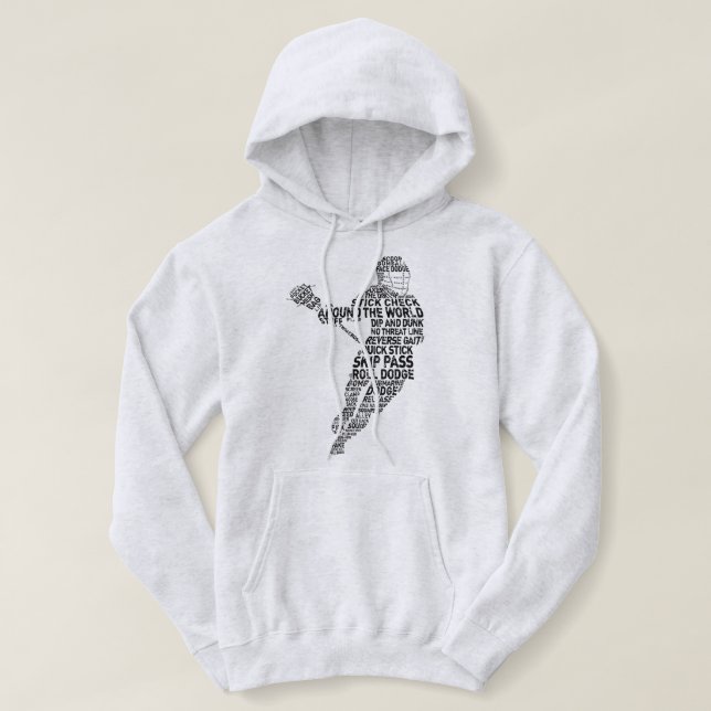 Lacrosse Player Ord Art, Word T Shirt (Design framsida)