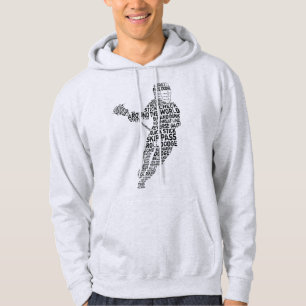 Lacrosse Player Ord Art Wordle Hoodie
