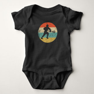 Lacrosse Player Silhouette Retro Sports T Shirt