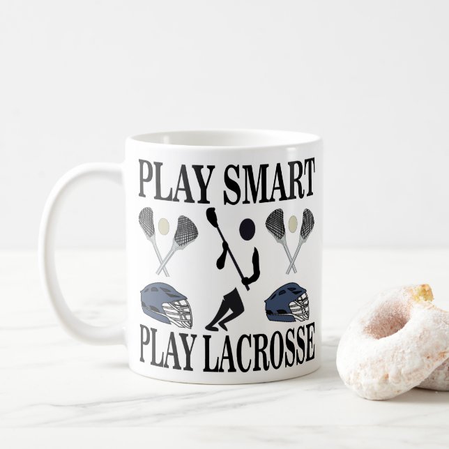 Lacrosse Player-sport Kaffemugg (Med munk)