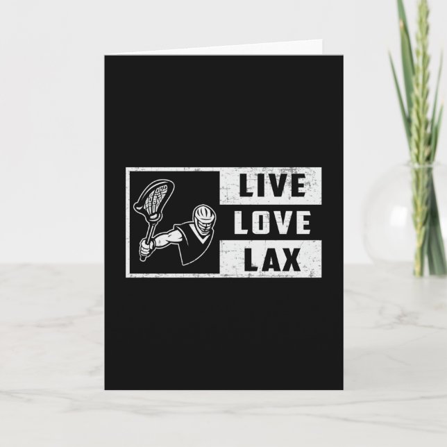Lacrosse Player Sport Live Kärlek Lax Funny Gift Kort (Framsida)