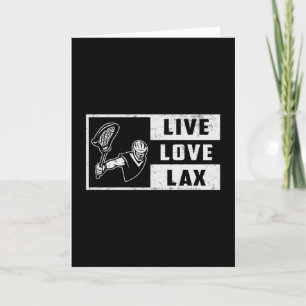Lacrosse Player Sport Live Kärlek Lax Funny Gift Kort