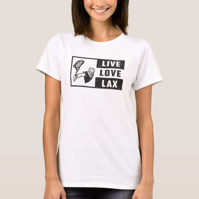 Lacrosse Player Team Live Kärlek Lax Funny Gift Id T Shirt (Framsida)
