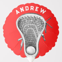 Lacrosse Player Team Red