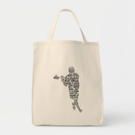 Lacrosse Player Tote Bag Tygkasse