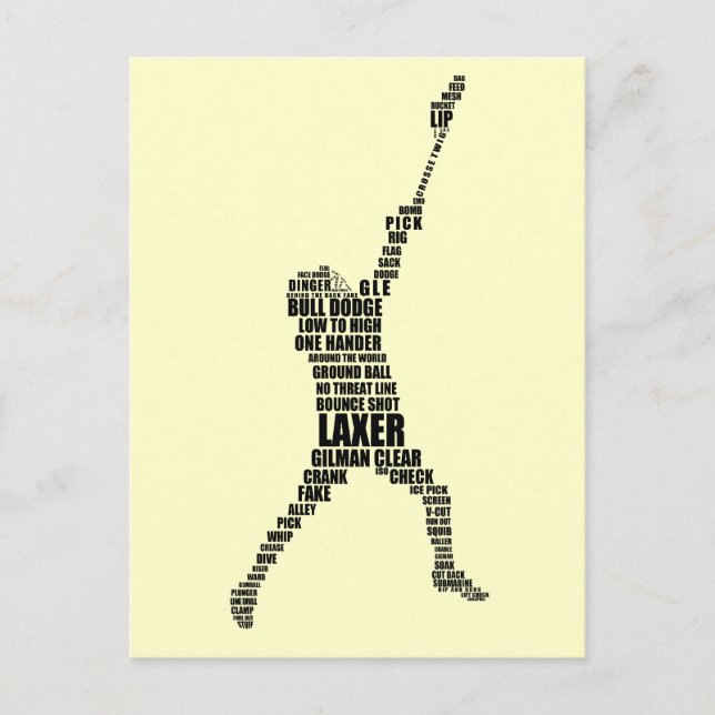 Lacrosse Player-vykort Vykort (Framsida)