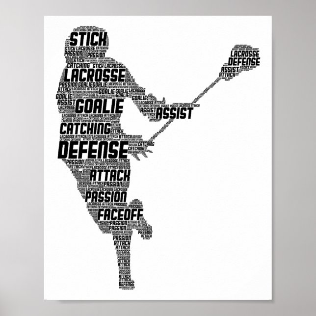 Lacrosse Player Youth Kids Manar Boys Poster (Framsidan)