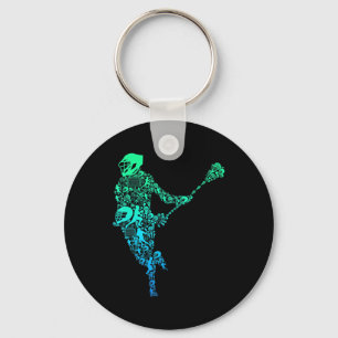 Lacrosse Player Youth Manar Boys Kids Nyckelring