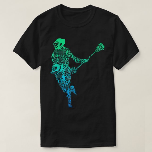 Lacrosse Player Youth Manar Boys Kids T Shirt (Design framsida)