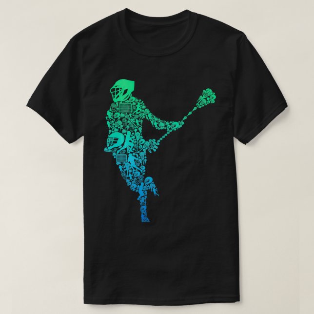 Lacrosse Player Youth Manar Boys Kids T Shirt (Design framsida)