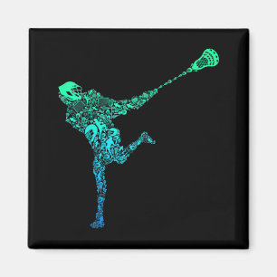 Lacrosse Player Youth Manar Kids Boys Magnet