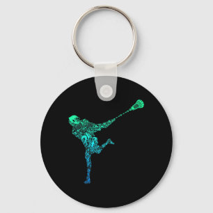 Lacrosse Player Youth Manar Kids Boys Nyckelring