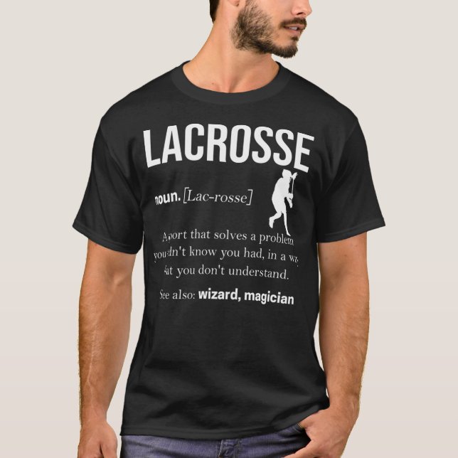 Lacrosse Players Throw Cue Boll Lax Crossstick (12 T Shirt (Framsida)