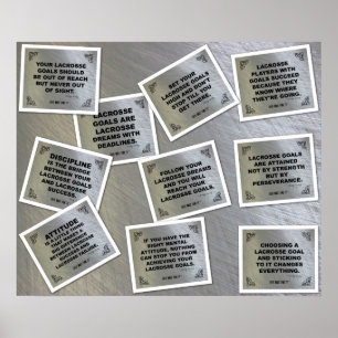 Lacrosse Poster Collage med 10 citattecken