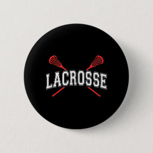 Lacrosse Red Crossed Sticks for Youth or vuxen Knapp