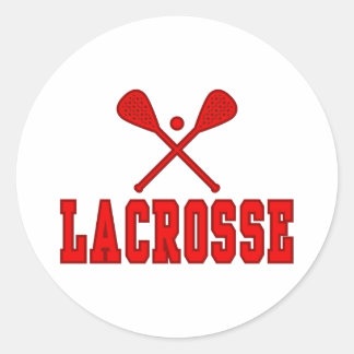 Lacrosse Red Runt Klistermärke