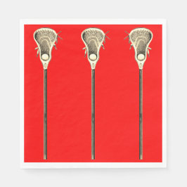 Lacrosse Red Team Napkins Pappersservett