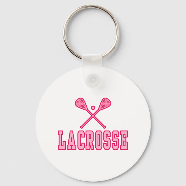 Lacrosse Rosa Nyckelring (Framsida)