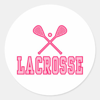 Lacrosse Rosa Runt Klistermärke