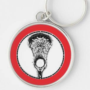 Lacrosse Rund Silverfärgad Nyckelring