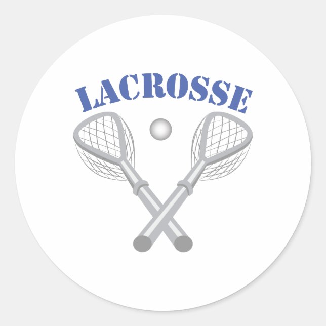 Lacrosse Runt Klistermärke (Framsida)