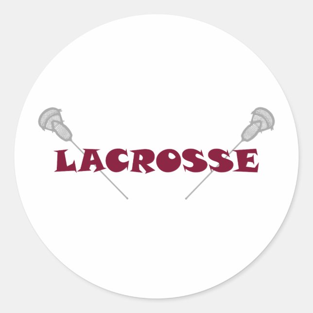 Lacrosse Runt Klistermärke (Framsida)