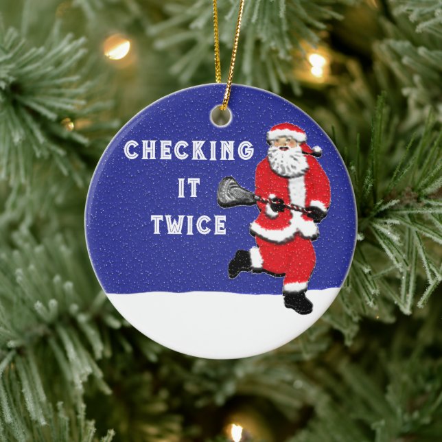 Lacrosse Santa Collecable Julgransprydnad Keramik (Träd)