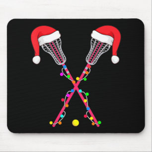 Lacrosse Santa Hat jul Ljus Roligt Sport Julafton Musmatta