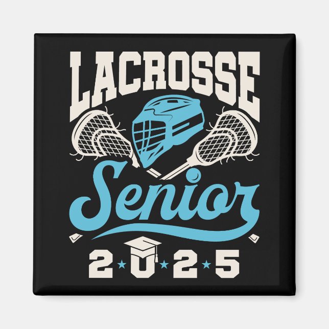 Lacrosse Senior Class of 2025 Studenten Magnet (Framsidan)