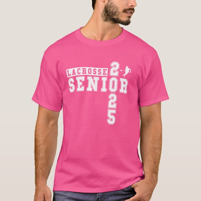 Lacrosse Senior Night Lacrosse Senior 2025 Graduat T Shirt (Framsida)