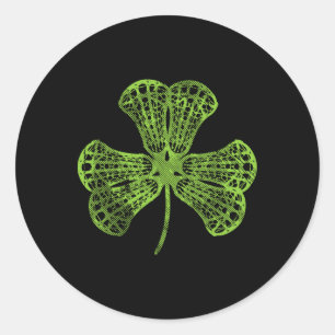 Lacrosse Shamrock Klöver St patricks day Player Co Runt Klistermärke