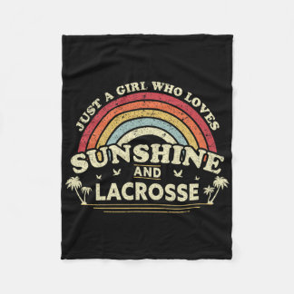 Lacrosse Shirt. En flicka som Kärlek solsken och l Fleecefilt
