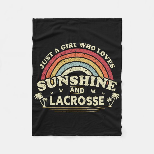 Lacrosse Shirt. En flicka som Kärlek solsken och l Fleecefilt (Framsidan)