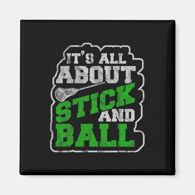 Lacrosse Shirts Manar Lax Stick Lacrosse Player Magnet (Framsidan)