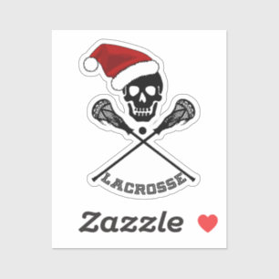 Lacrosse Skull jul Klistermärken