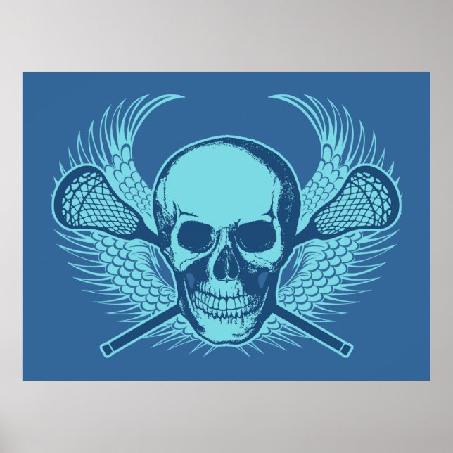 Lacrosse Skull poster (Framsidan)