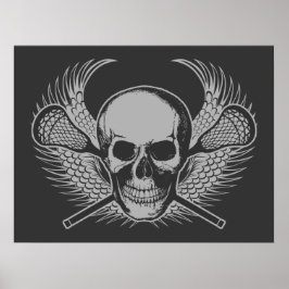 Lacrosse Skull poster