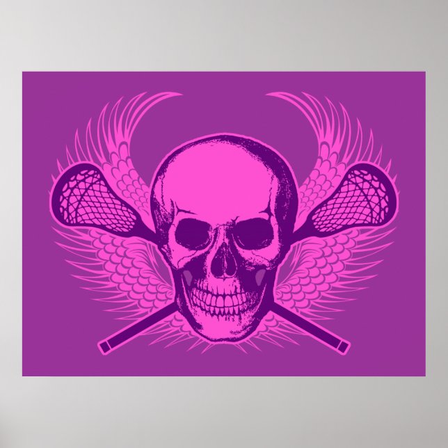 Lacrosse Skull poster (Framsidan)