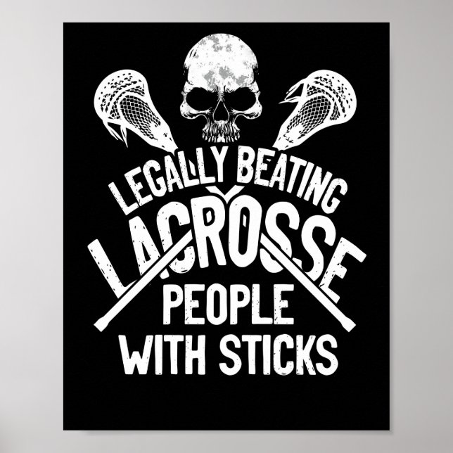 Lacrosse slår lagligt människor med fästingar poster (Framsidan)
